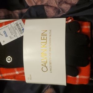 Calvin Klein Scarf & Glove Set